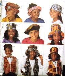 3788 KID ETHNIC TRIBAL HATS, HDBAND, CAP, VEST,TIE PATTERN XS-XL